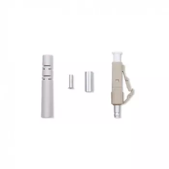 Qoltec 54450 glasvezelconnector LC multimode beige zilver