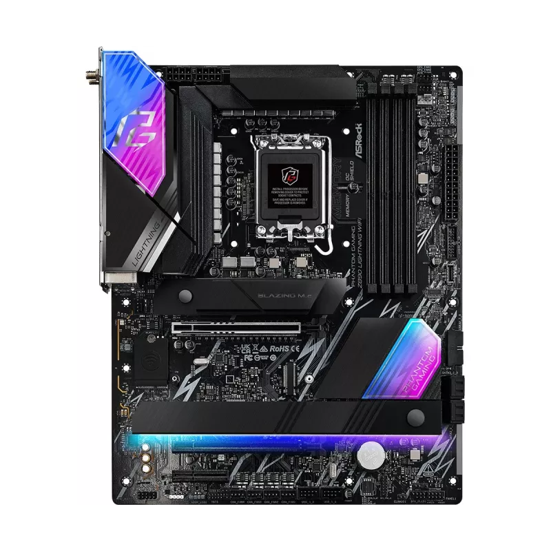 Moederbord ASRock Z890 Lightning WiFi — Intel Z890, LGA1851, ATX, 4× DDR5, Wi-Fi 7, 2.5Gb LAN, Thunderbolt 4