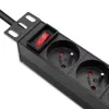 Qoltec aluminium PDU voor 10'' RACK | 1U | 16A | 4xFRANS | 1,8m