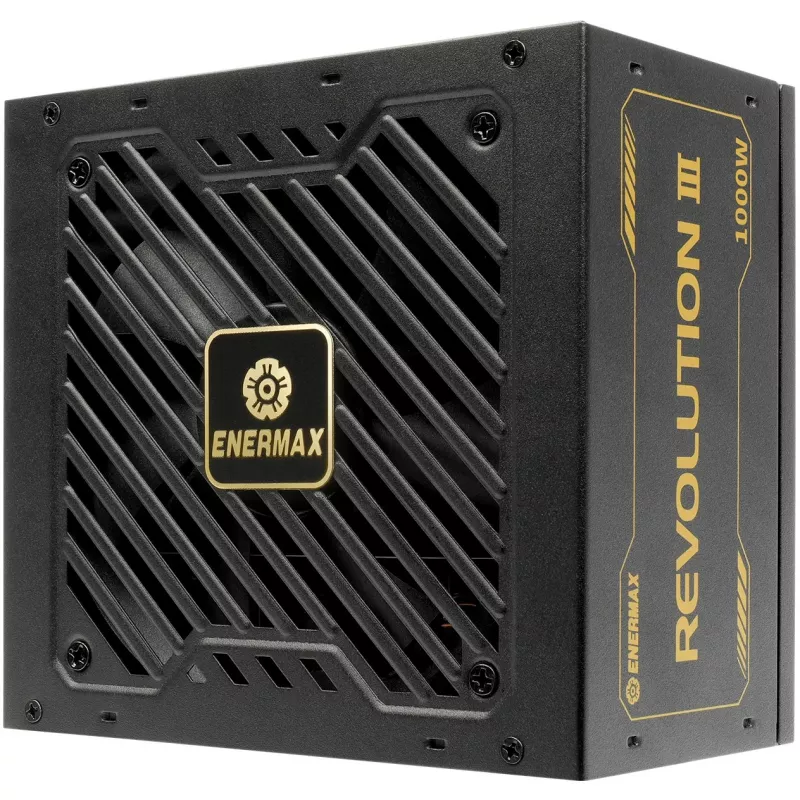 Voeding ENERMAX ERV1000G-AHG-MAC, 1000 W, 20+4-pins ATX, volledig modulair, 80 PLUS Gold, zwart