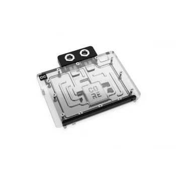 Backplate Alphacool 10265 acryl aluminium chroom koper nylon zwart 161mm