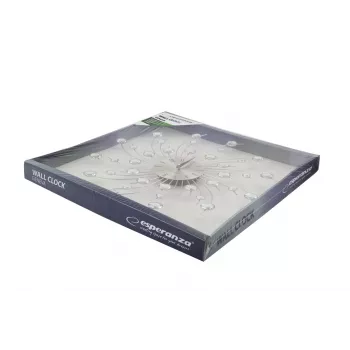 Mechanische wandklok ESPERANZA EHC004, metalen frame, Ø50 cm, 2,5 cm dik, batterij AA 1,5 V (1)