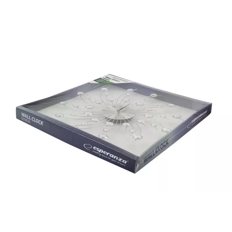 Mechanische wandklok ESPERANZA EHC004, metalen frame, Ø50 cm, 2,5 cm dik, batterij AA 1,5 V (1)