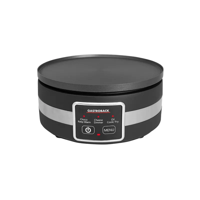 Gastroback 42568 Fondue MultiCook 4in1 en kookplaat, 1200 W, roestvrijstalen pan van 2,3 l, 8 vorkjes