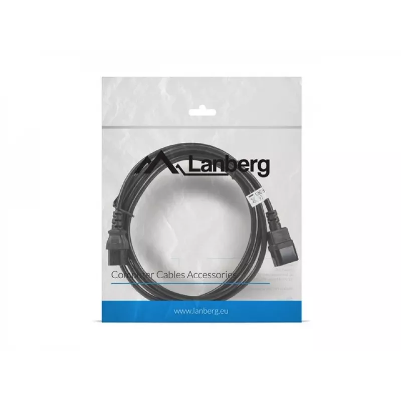Lanberg CA-C13E-11CC-0030-BK stroomkabel zwart 3 m C13-koppeling C14-koppeling (CA-C13E-11CC-0030-BK)