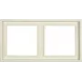 JUNG LS 982 W afdekraam 2-voudig ivoor schroefloos duroplast 81x152 mm