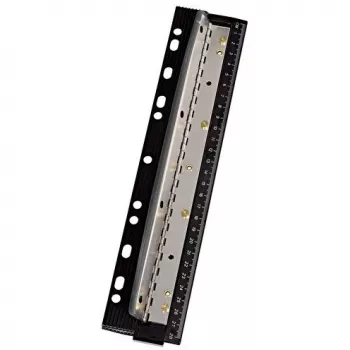 Perforator WEDO 67 9401 – 4-gaats metaalperforator, zwart, stankracht 3 mm, 66 mm breed