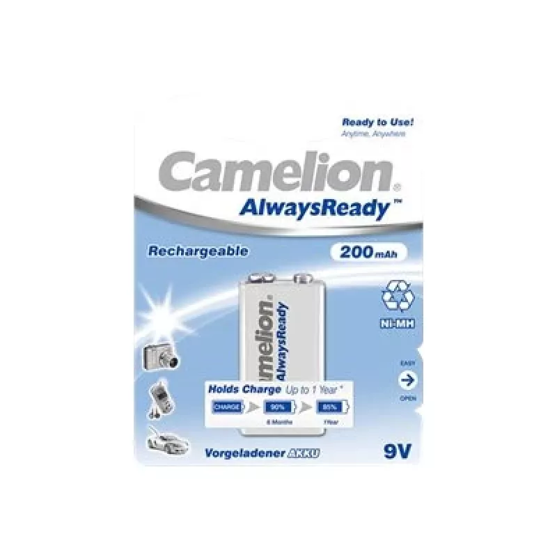 Camelion | 9V/6HR61 | 200 mAh | AlwaysReady accu's Ni-MH | 1 stuk