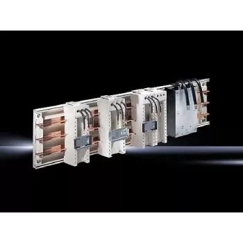 Stroomrail Rittal Mini-PLS apparaatadapter 0,16 m, 3-polig, 25 A, 690 V, polyamide behuizing, wit