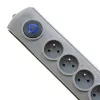 Overspanningsbeveiliging QOLTEC 50199 — 6 stopcontacten, 5 m kabel