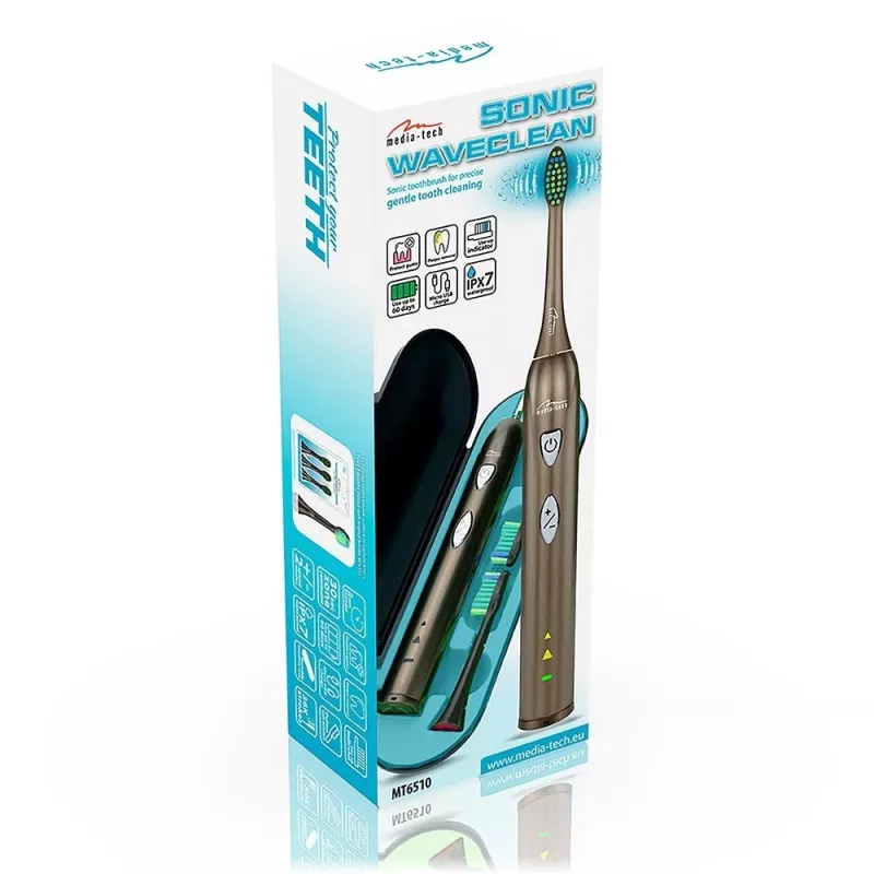 Tandenborstel Media-Tech SONIC WAVECLEAN volwassenen bruin