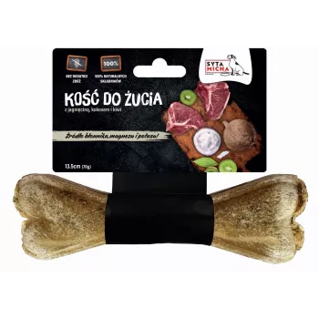 Kauspeelgoed / natuurlijke snack SYTA MICHA kiwi met kokosnoot 13,5 cm voor honden, lamsmaak, 70 g