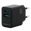 Mobilis 001362 universele oplader voor mobiele apparaten, zwart, AC Auto