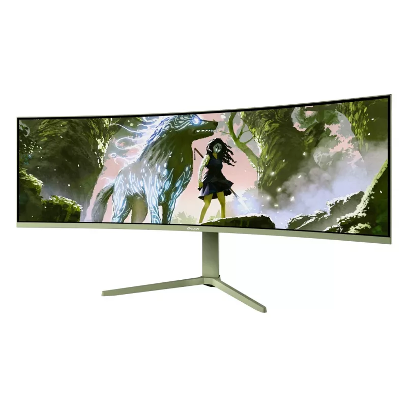 Curved computermonitor Arozzi Nova 49 inch (124,5 cm) dual QHD 5120×1440 LED VA, 4 ms, groen
