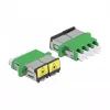 Optische vezelkoppeling DeLOCK 86902 LC Quad female naar LC Quad female single-mode groen