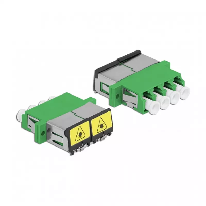 Optische vezelkoppeling DeLOCK 86902 LC Quad female naar LC Quad female single-mode groen