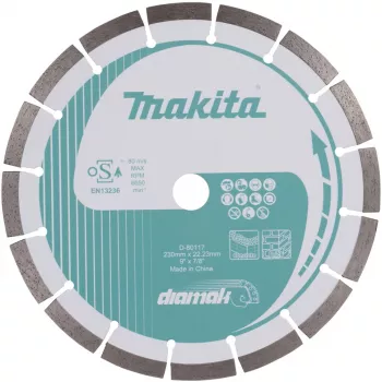 Diamantslijpschijf Makita D-80117 om te snijden, 230x22,23 mm