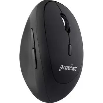 Perixx PERIMICE-719, kleine draadloze ergonomische muis, voor rechtshandigen, zwart