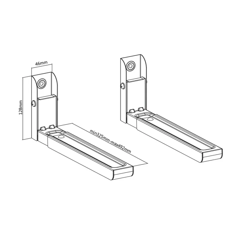 Maclean MC-915W vervangende magnetrondeurgreep, wit
