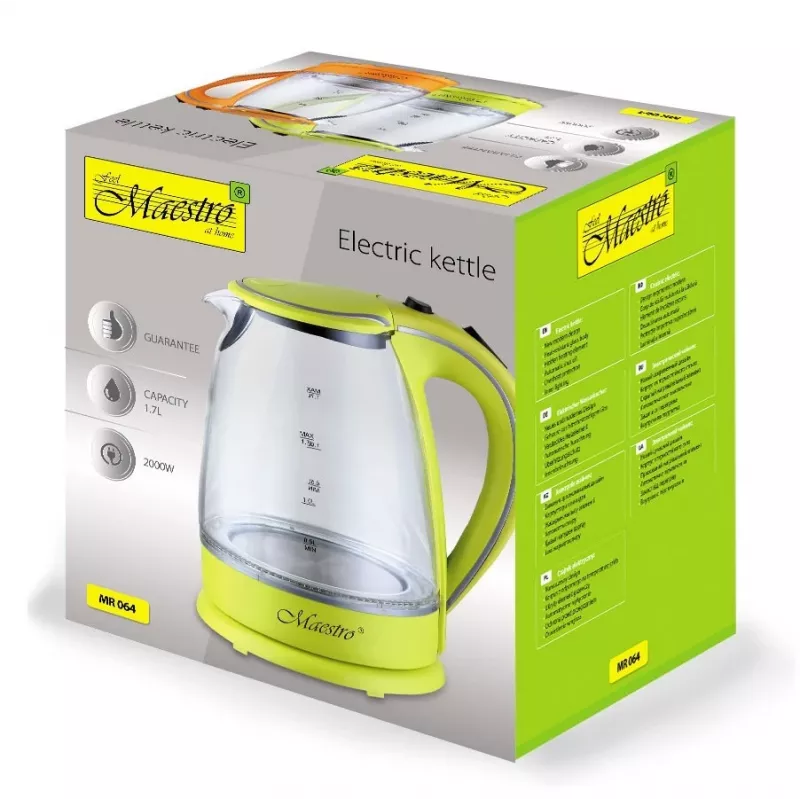 MAESTRO MR-064 waterkoker 1,7 L 2000 W (MR-064-GREEN) groen