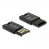 DeLOCK USB 2.0 kaartlezer zwart Micro SD MicroSDHC MicroSDXC 480 Mbit/s