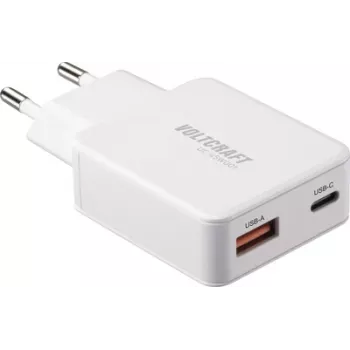 Voltcraft UC-1C1A45W01 USB-oplader USB-C USB-A snelladen PD 3.0 wit (VC-17009805)