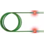 Sacon EasyLan FO LED Patch Cord Premium, duplex - patchkabel - LC multi-mode (M) naar LC multi-mode (M) - 1 m - glasvezel - duplex - 50/125 micrometer - OM3 - aquamarijn, RAL 6027