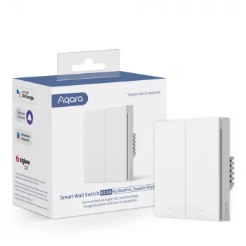 Aqara Smart Wall Switch H1 (No Neutral, Double Rocker) wit (HomeKit)