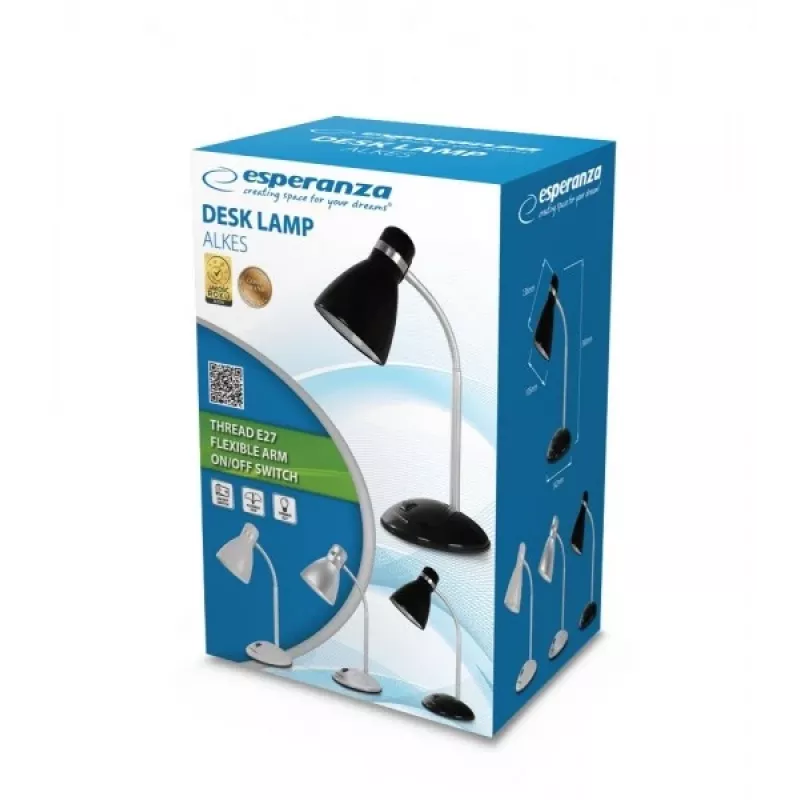 Esperanza ELD113S tafellamp E27 12 W LED zilver