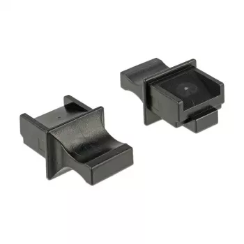 Busafdekking RJ-45 DeLOCK 64020 zwart 10 stuks