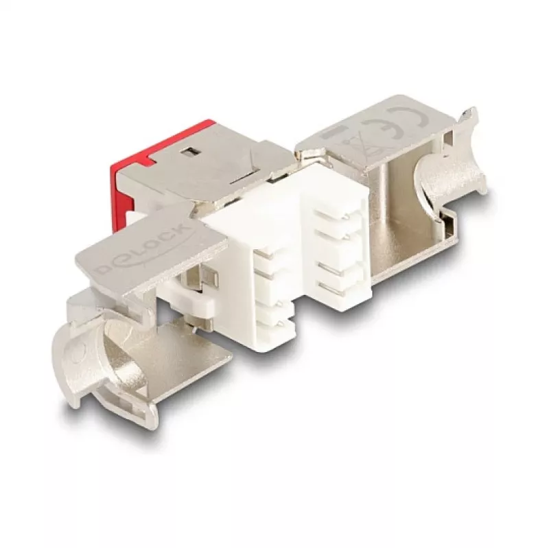 DeLOCK Keystone-module 88115 plat rood RJ-45 10 stuks