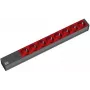 Bachmann 19'' 2 m 8x Schuko H05VV-F 3G 1,00 mm² verlengsnoer 8 AC-stopcontacten zwart, rood