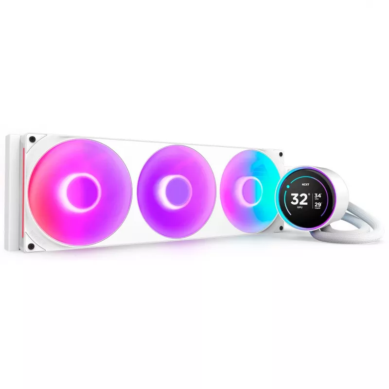 Kraken Elite 420 RGB 420 mm, vloeistofkoeling wit