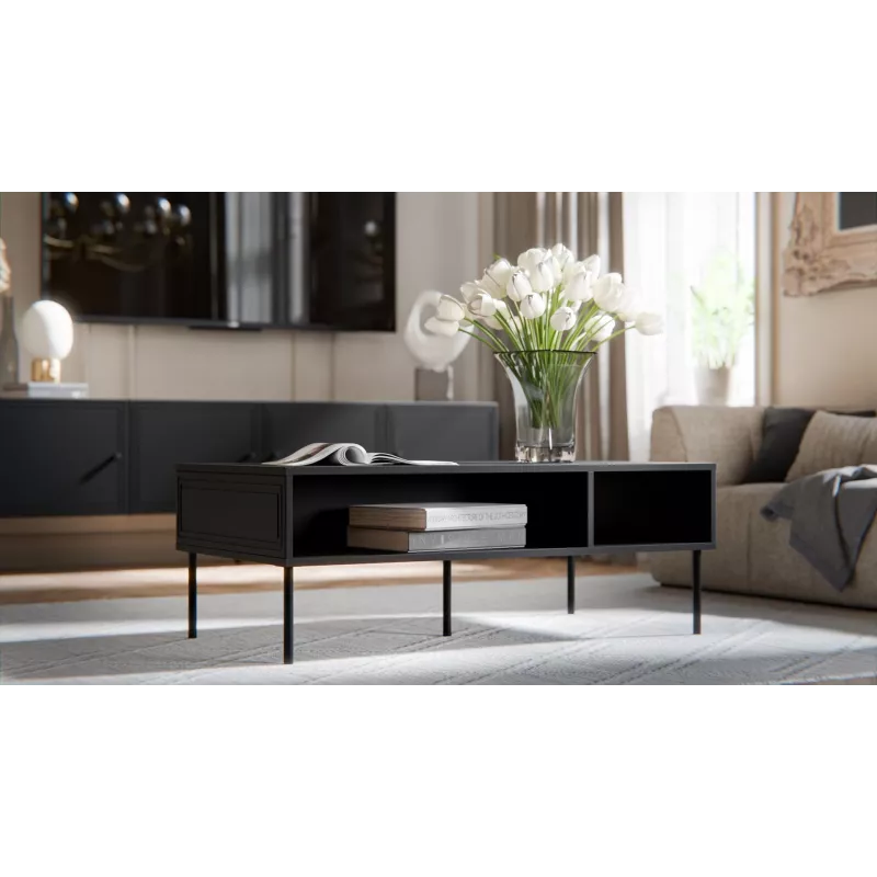 Cama PALAZZO BIS tafel/latrine 110x60x40 mat zwart