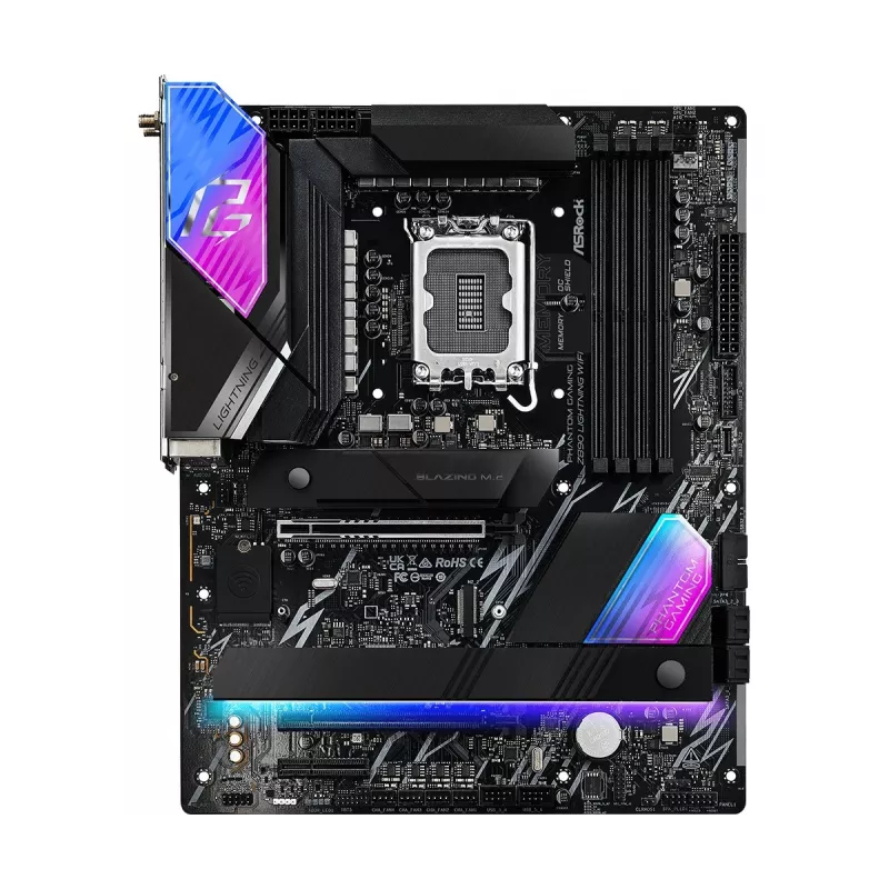 Moederbord ASRock Z890 Lightning WiFi — Intel Z890, LGA1851, ATX, 4× DDR5, Wi-Fi 7, 2.5Gb LAN, Thunderbolt 4