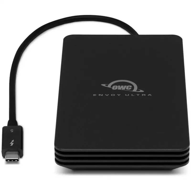 OWC Envoy Ultra - SSD - 2 TB - extern (draagbaar) - M.2 NVMe (M.2 NVMe) - Thunderbolt 5 (USB-C-aansluiting) - zwart (OWCTB5ENVU02)