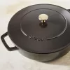Staub Chistera 40511-472-0 braadpan 28 cm, rond, gietijzer, 3,7 l, zwart