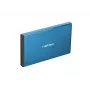 Externe HDD/SSD-behuizing NATEC Rhino GO 2,5 inch — USB 3.0, SATA III, tot 4 TB, 9,5 mm, aluminium, blauw