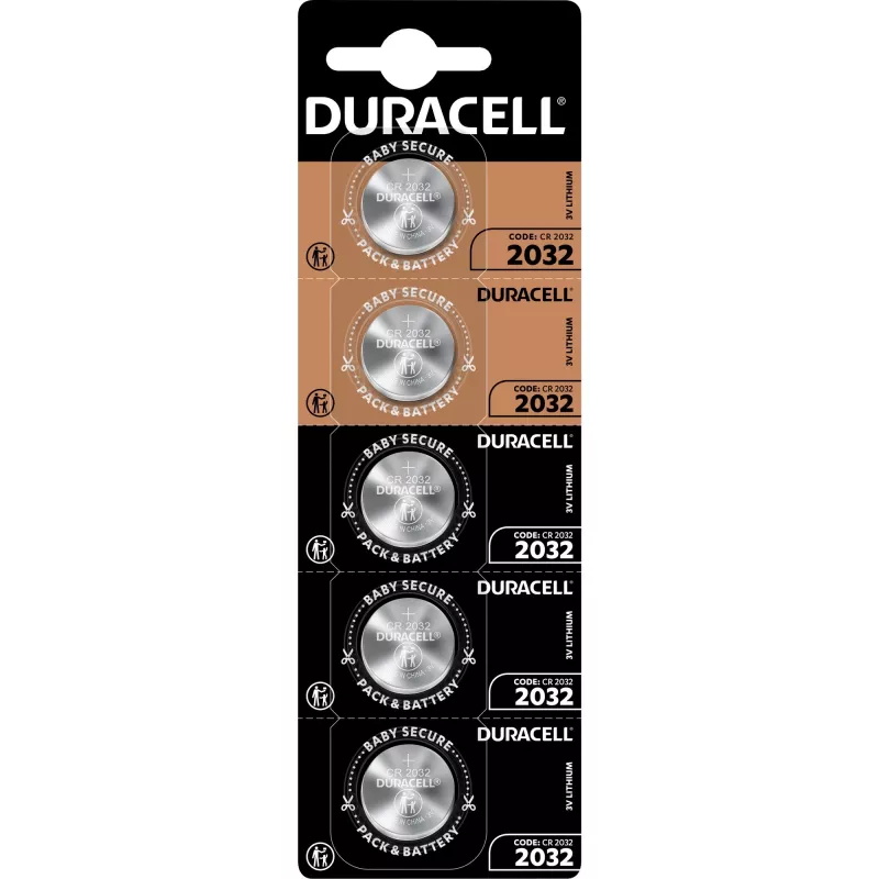 Knoopcel Duracell Procell CR2032 lithium, 3V, 5-pack