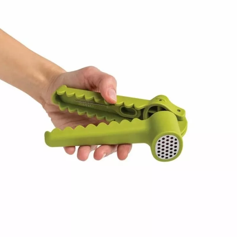 Knoflookpers met handgreep Ototo Design Garligator groen kunststof staal