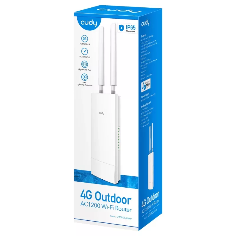 Cudy LT700 WLAN-router Gigabit Ethernet dualband (2,4 GHz / 5 GHz) 4G wit