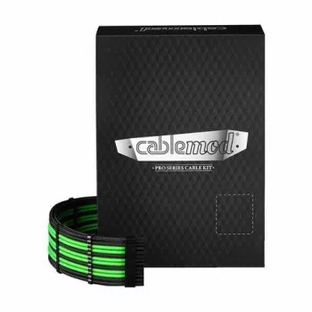 CableMod C-Series PRO ModMesh 12VHPWR kabelkit voor Corsair RM, RMi, RMx (Black Label) – zwart/lichtgroen