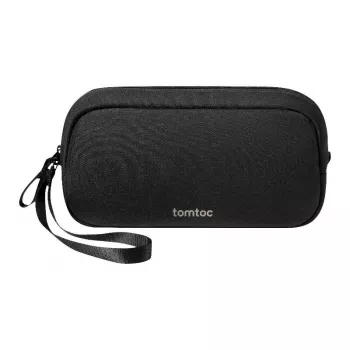 Accessoire-tas Tomtoc Light-T12 van Tomtoc (zwart) — compacte organizer voor kabels en kleine techniek