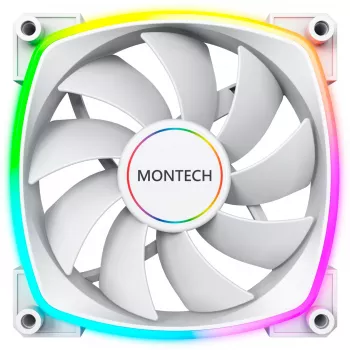 Behuizingsventilator Montech AX140 PWM 140 mm, Rifle-lager, 540–1760 RPM, wit