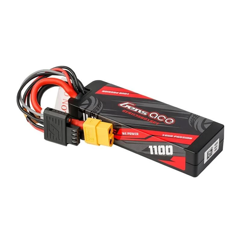 Lipo Gens ace G-Tech 1100mAh 11.1V 3S1P 60C GRP-76 Hardcase accu met XT60 stekker
