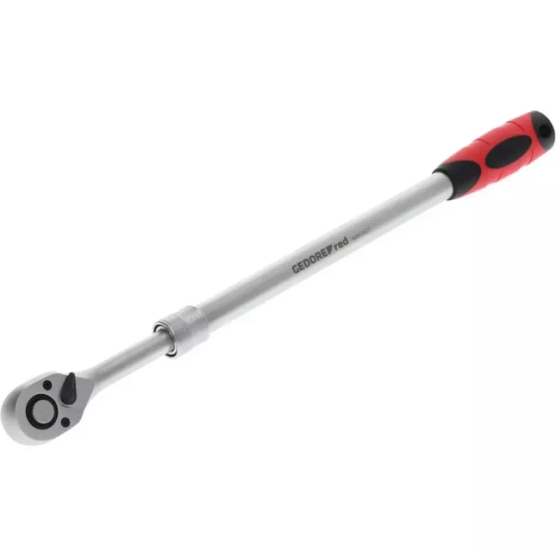 Gedore red R60010027 2K telescopische omschakelbare ratelsleutel 1/2 inch, rood