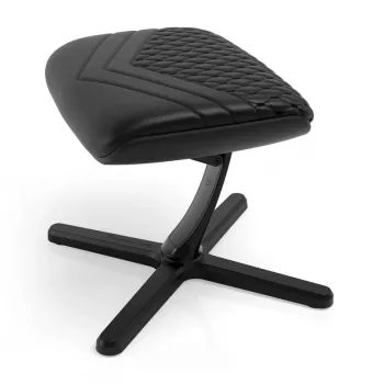 voetsteun noblechairs NBL-FR-RL-BLK — zwart, echt leer, aluminium frame, 490×400×450 mm, kantelbaar 0–45°