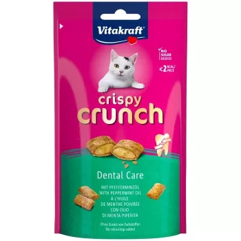 Kattensnack voor tandverzorging Vitakraft Crispy Crunch Dental 60 g — knapperige tandsnack voor katten