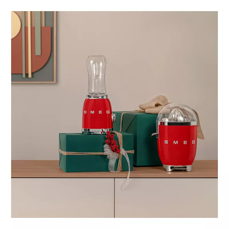Elektrische citruspers Smeg CJF11RDEU 70 W rood roestvrijstaal