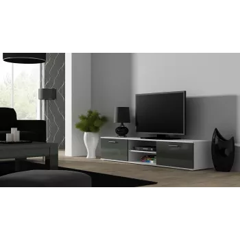 Cama tv-standaard SOHO 180 wit/grijs glanzend